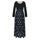thumbnail image 5 of Vestido largo de manga larga con cuello redondo y estampado floral para mujer Pompotops hdfakjf4019, 5 of 6