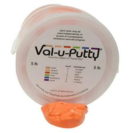 Fabrication Enterprises 10-3952 Val-U-Putty Exercise Putty, Orange - 5 lbs