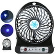 thumbnail image 4 of Mini ventilador de escritorio portátil Bling Bling negro USB recargable, 4 of 12