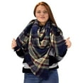 thumbnail image 4 of Warm Woven Oversized Tartan Plaid Blanket Scarf Shawl, 4 of 10
