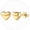 02. Gold, variant on Sterling Silver Heart Stud Earrings for Women Sensitive Ears Hypoallergenic Screw Back Earrings Christmas Birthday Valentine's Day Jewelry Gifts