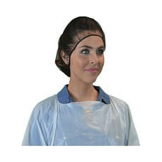 Keystone Safety® 21" Brown Latex Free Nylon 1/8" Hole Honeycomb Hairnet, 100/Bag - 10 Bag/Case