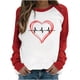 thumbnail image 2 of ICHUANYI Liquidación Mujer Primavera Patchwork Carta Impreso Manga Larga Cuello Redondo Casual Tee Tops ICHUANYI WER2023082203151, 2 of 6