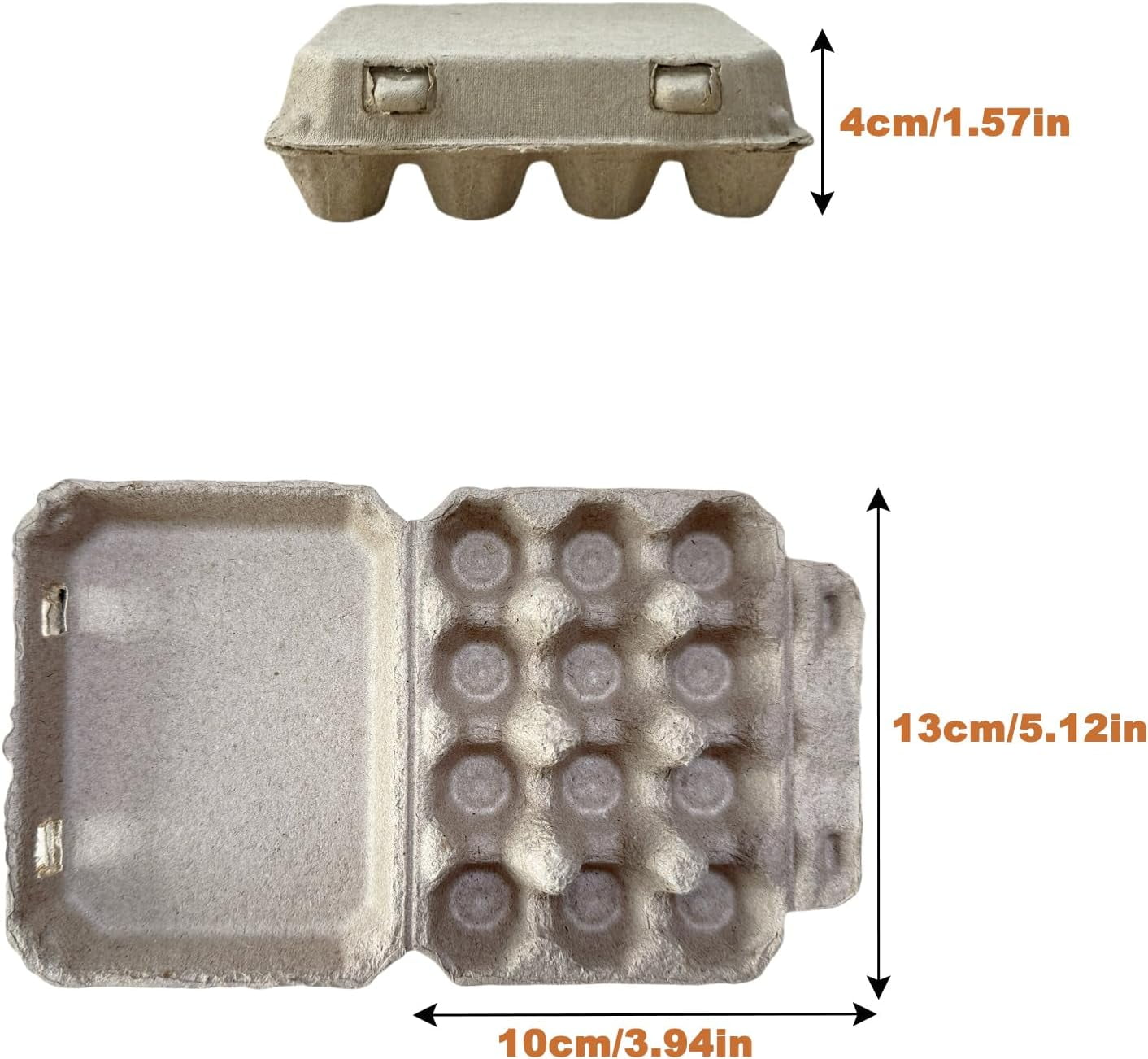Natural Pulp Paper 1 Dozen Quail  Egg Cartons, Reusable, 20 Pack, Box for Refrigerator Small Pheasant Pigeon Egges