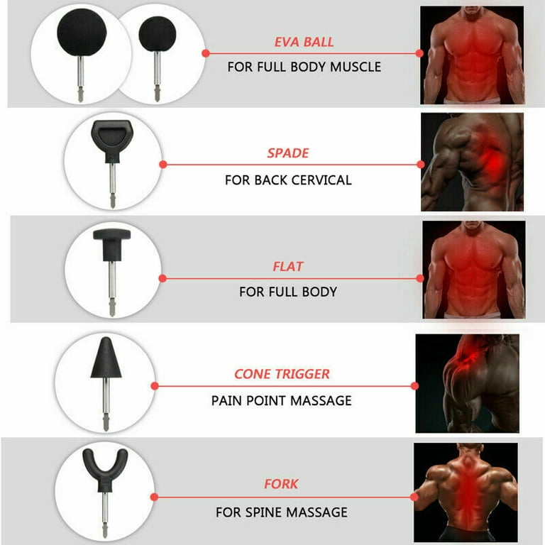 Jigsaw Massage Adapter Bit, Mobility Jigsaw Massage Balls, 6-Piece Bit Sets  Muscle Relaxation Trigger Point Massager Heads (Black) 