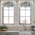 thumbnail image 3 of LALILO Kitchen Curtain Valance Anchor And Coral Reef Line Art Rod Pocket Window Curtain 52"x 18" Set of 2, 3 of 5