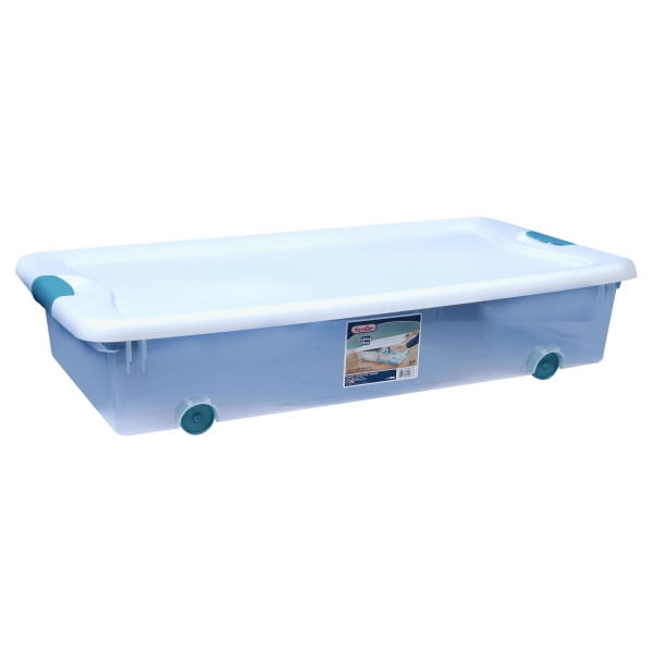 Sterilite 14988004 56 qt Wheeled Latching Box with Hinging Lid