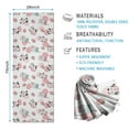 thumbnail image 2 of White Cow Milk Strawberry Pattern Hot Yoga Mat Towel Non Slip for Hot Yoga - Quick-Drying Yoga Mat Cover with 4 Corner Pockets with Travel Bag - Hot Yoga Towel Non Slip 70"x26", 2 of 6