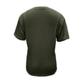 thumbnail image 6 of Wavsuf Plain T Shirts Men Short Tees Sleeve Round Neck T Shirt Army Green Size 4XL, 6 of 8