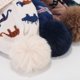 thumbnail image 3 of Conjunto de gorro y bufanda de punto con forro polar de dinosaurio jacquard para niños de invierno, conjunto de dos piezas de gorro de lana con protección para los oídos para niños, 3 of 6