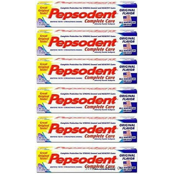 Pepsodent Complete Care Toothpaste Original Flavor 5.5 Oz ( Pack Of 6)