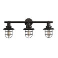 thumbnail image 1 of Beaufort 3-Light Wall Sconce, Dark Bronze, Removable Cage Shade,59115, 1 of 4