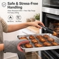 thumbnail image 4 of Stainless Steel Baking Pan & Rack Set with Tongs & Mitt - 28cm Oven Safe Tray for Air Fryer & Toaster, 4 of 10