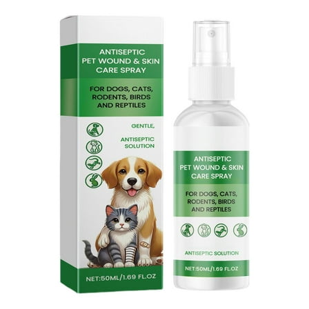 Antiseptic Pet Wound & Skin Care Spray For Dogs, Rodents, Cats, Birds