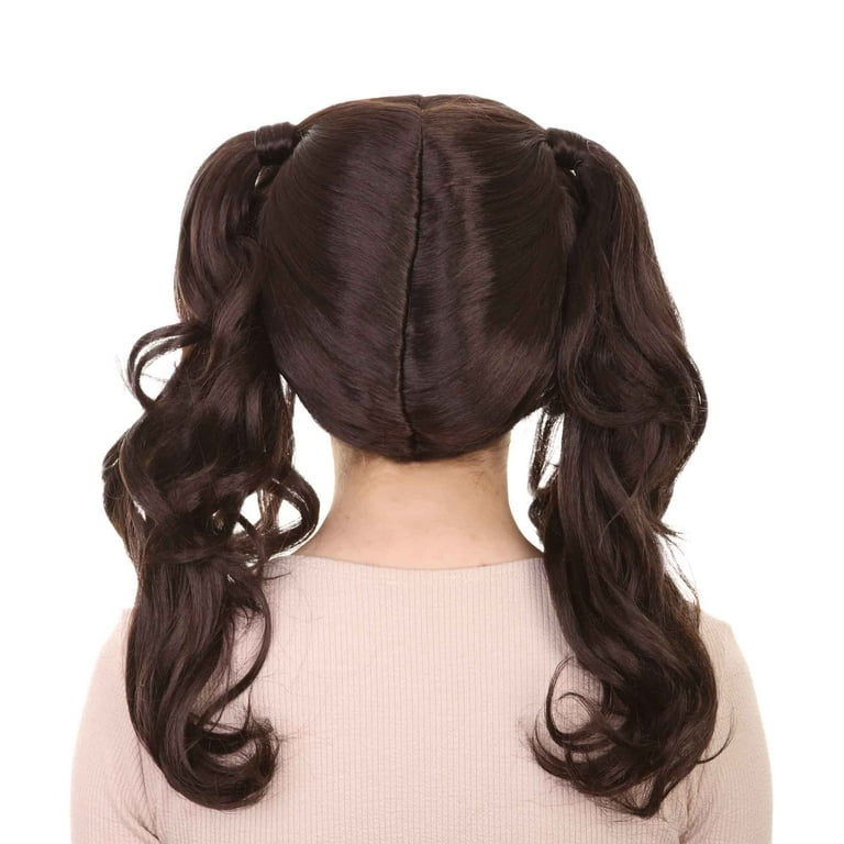 Brown pigtail wig hot sale