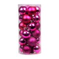 thumbnail image 2 of BSJJY 24Pc 3 Style Plating Christmas Balls,2.4In Christmas Tree Hanging Ball,Shatterproof Christmas Baubles(Boxed),Rose Red, 2 of 5