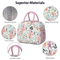 thumbnail image 4 of Lunch Bag Lunch Box for Women Reusable Insulated Lunch Cooler Bags,Large Capacity for Work Travel Picnic,Water-Resistant Pioneer Colorful Floral Lunch Tote Bag Gifts for Woman Mom Pink, 4 of 6