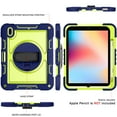 thumbnail image 7 of Dteck Heavy Duty for iPad 10th Generation Case with Screen Protector Film, 2022 iPad 10.9 inch Case with Crossbody Shoulder/Hand Strap Rotatable Stand, Hybrid Shockproof Rugged Shell,Navy+Green, 7 of 7