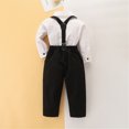 thumbnail image 5 of Kaprioy Boys Clothes Fall Winter Outfits Baby Boys Gentleman Suit Long Sleeve Romper with Suspenders Pants 2-Piece Formal Clothing Set, 5 of 5