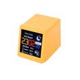 thumbnail image 1 of "Smart WiFi Weather Station Clock - Animated Dual-City Forecast, GIF Display & Bitcoin Tracker, USB-C Powered Desktop Gadget (Yellow)", 1 of 5