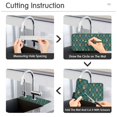 thumbnail image 5 of Yayeee Faucet Mat for Kitchen Sink 30" Diatomite Long Splash Guard Pad, Green Abstract Pattern, 2 Pack, 5 of 7