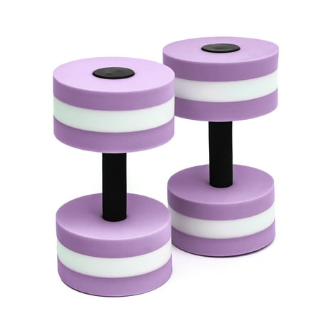 Aquatic Foam Exercise Dumbbells For Water Aerobics (Set of 2, Purple)