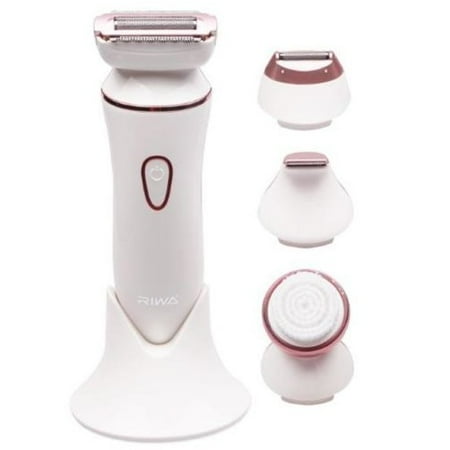 Riwa 4 in 1 Wet & Dry Personal Hair Trimmer for Women Epilator Shaver Facial Brush RF 1202