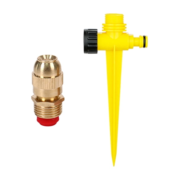 Garden Hose Nozzle Copper Bullet Grass Nozzle Hose Automatic Nozzle Grounding Plug-In Green Nozzle Garden Watering Device Water Hose Nozzle
