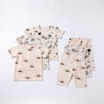 thumbnail image 6 of Boys Pajamas Summer Cotton Skin Friendly Printed Short Sleeve Household Tops Shorts Toddler Pajamas C 3 Months-6 Months, 6 of 8