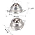thumbnail image 4 of 14mm Dia Ball Transfer Bearing Unit Casters Universal Wheel Silver Tone 2pcs, 4 of 4