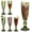 Green, variant on E-Greetshopping 6-Pack 5oz Blue Vintage Glass Champagne Goblet Set, Stemmed Wine Cups for Wedding, Party