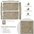 thumbnail image 2 of Ekena Millwork 49"W x 24.50"H x 1.25"D Castle Rock Stacked Stone, StoneWall Faux Stone Siding Panel, Sandstone, 2 of 11