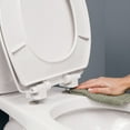 thumbnail image 5 of Mayfair Just Lift Slow Close Round Plastic Toilet Seat in White, 5 of 8