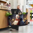 thumbnail image 6 of Snowman Reusable Foldable Large Capacity Oxford Cloth Storage Basket Shopping Bag Laundry Basket, 6 of 7