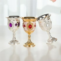 WHAMVOX 2 Pcs Short Stemmed Wine Glasses Goblet White Cup Decorative Cups Bride