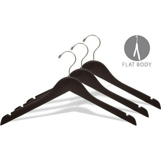 NAHANCO #500rc 17 inch Clear Heavy Weight Plastic Suit Hangers with Metal Clips (Pack of 100)