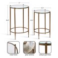 thumbnail image 2 of Kate and Laurel Solange Traditional Two-Piece Metal Nesting Table Set, 17 x 17 x 27, Antique Gold, Vintage Side Nesting Tables for Living Room Decor and Display, 2 of 9