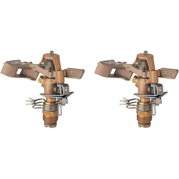 Rain Bird 25PJDAC Brass Impact Sprinkler, Adjustable 20 - 360 Pattern, 20-41' Spray Distance Pack of 2