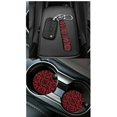 thumbnail image 3 of Qpednta 15Pcs Red Gothic Bat Car Seat Covers Full Set Accessories, Steering Wheel Cover, Seatbelt Pads, Trash Bin, Car Coasters, Rear View Mirror Cover, Easy to Install, Universal Fit, 3 of 7