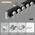 thumbnail image 2 of GXCZ Curtain Rods For Windows Flexible Ceiling Curtain Track, Room Divider Curtain Rail 70 To 600cm Ceiling/Wall Mounting, Aluminium Alloy Straight Ceiling Track For Curtains(White-ceiling,90cm/3ft), 2 of 7