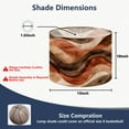 thumbnail image 2 of Lamp Shades Set of 2 Easy Assembly Abstract watercolor ombre Abstract wavy striped earth tone colors Drum Lampshades for Table Lamps Floor Lamps Pendant Light 13"x13"x10" Replacement Lamp Shade, 2 of 8