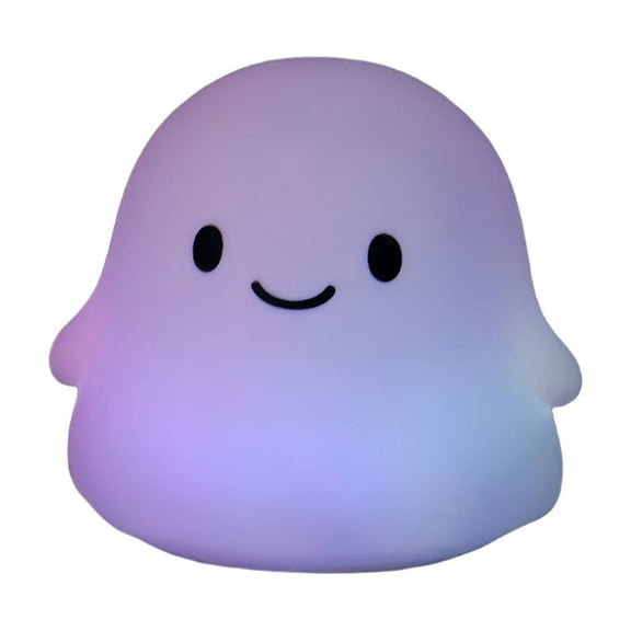 Halloween Cute Ghost Night Light for Kids, Squishy Silicone LED Nursery/Bedside/Bedroom Light - Gifts for Boys&Girls&Baby&Toddler Cut Ghost Light