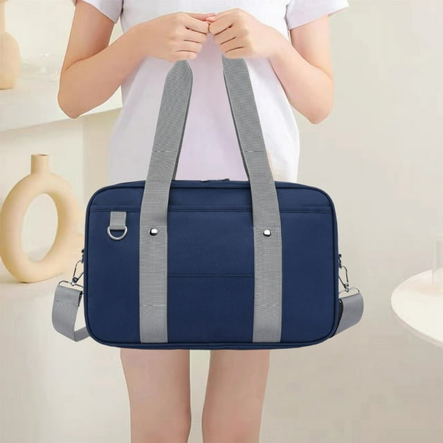 Mochila Escolar Japonesa para Mujer | Mochila de Hombro Estilo Anime | Mochila Infantil | Tela Azul | 33 X 25 X 8 Cm | Ligera | Múltiples Bolsillos | Correa Cruzada | Ideal para Cosplay, Viajes y Neg