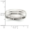 thumbnail image 5 of Sterling Silver Ss 6mm Polished Fancy Band Size 7 Made In United States qwb103-7, 5 of 5