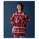 thumbnail image 4 of Suéter ins para niñas, abrigo grueso para amantes del invierno, estilo puerto, versión coreana de prendas de punto navideñas holgadas y perezosas, 4 of 4