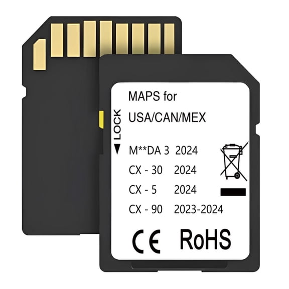 2025 Latest Navigation SD Card Compatible with Maz*da 3 2024/Cx-30 2024/ Cx-5 2024/ Cx-90 2023-2024