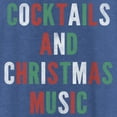 thumbnail image 2 of Women's Lost Gods Distressed Cocktails and Christmas Music  Racerback Tank Top Royal Blue Heather X Large, 2 of 4