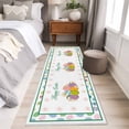 thumbnail image 4 of Runner Rugs 2x6 Ft, Spring Easter Non Slip Area Rugs for Kitchen Bedroom Entryway, Watercolor Colorful Eggs Floral Botanical Washable Carpet Runner Rug Floor Mats for Bedroom Home Decor, 4 of 8