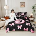 thumbnail image 4 of Castle Fairy Initial D Personalized Ribbon Bow Reversible 3-Piece Comforter Sets, Full Size, 4 of 7