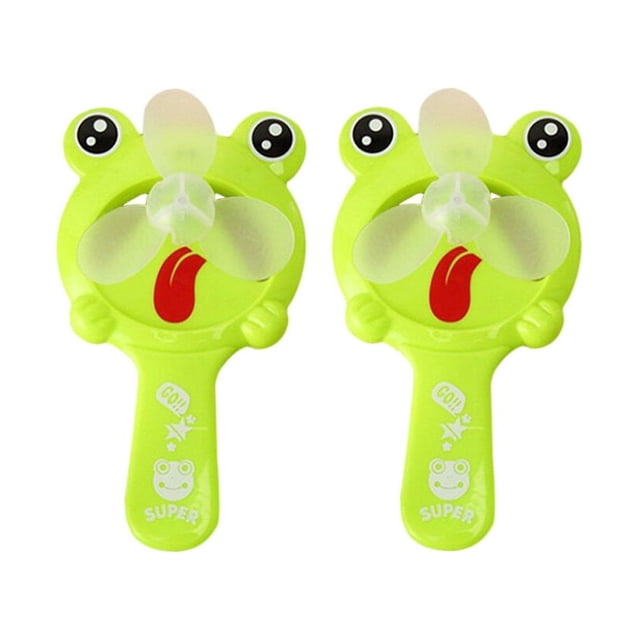 2 mini ventiladores portátiles de bolsillo, de presión, para verano (verde)